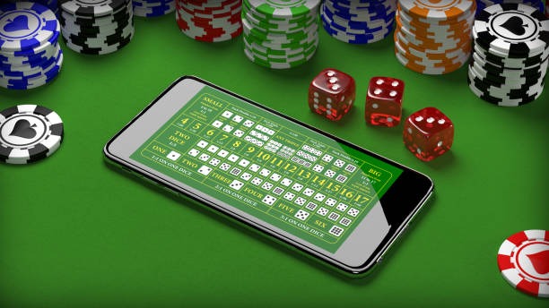 mpo787 Casino Hold'em game table on mobile phone showing player and dealer cards